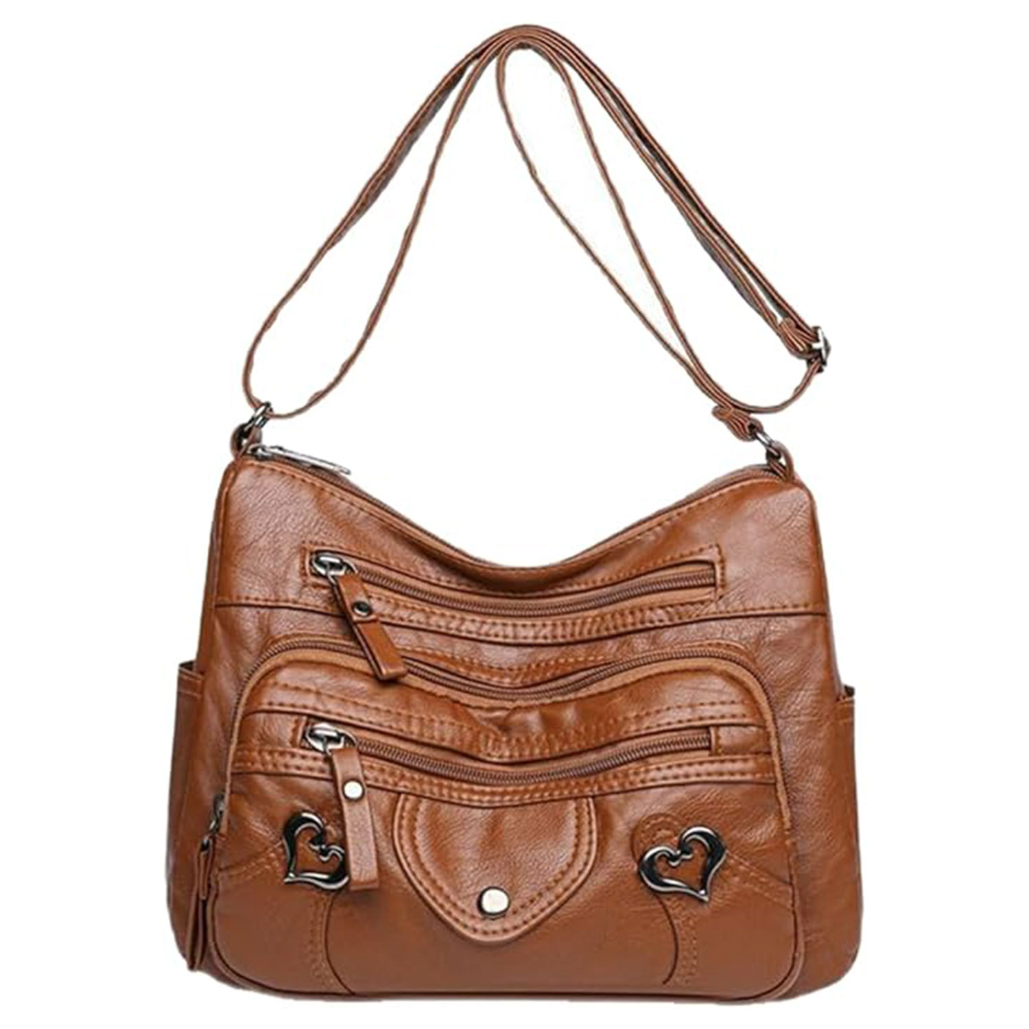 Soft Faux Leather Crocodile-Embossed Tote Bag with Adjustable Strap