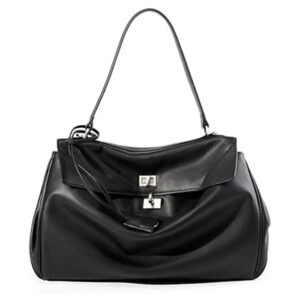 Genuine Calfskin Leather Tote Bag with Dual Carry Straps
